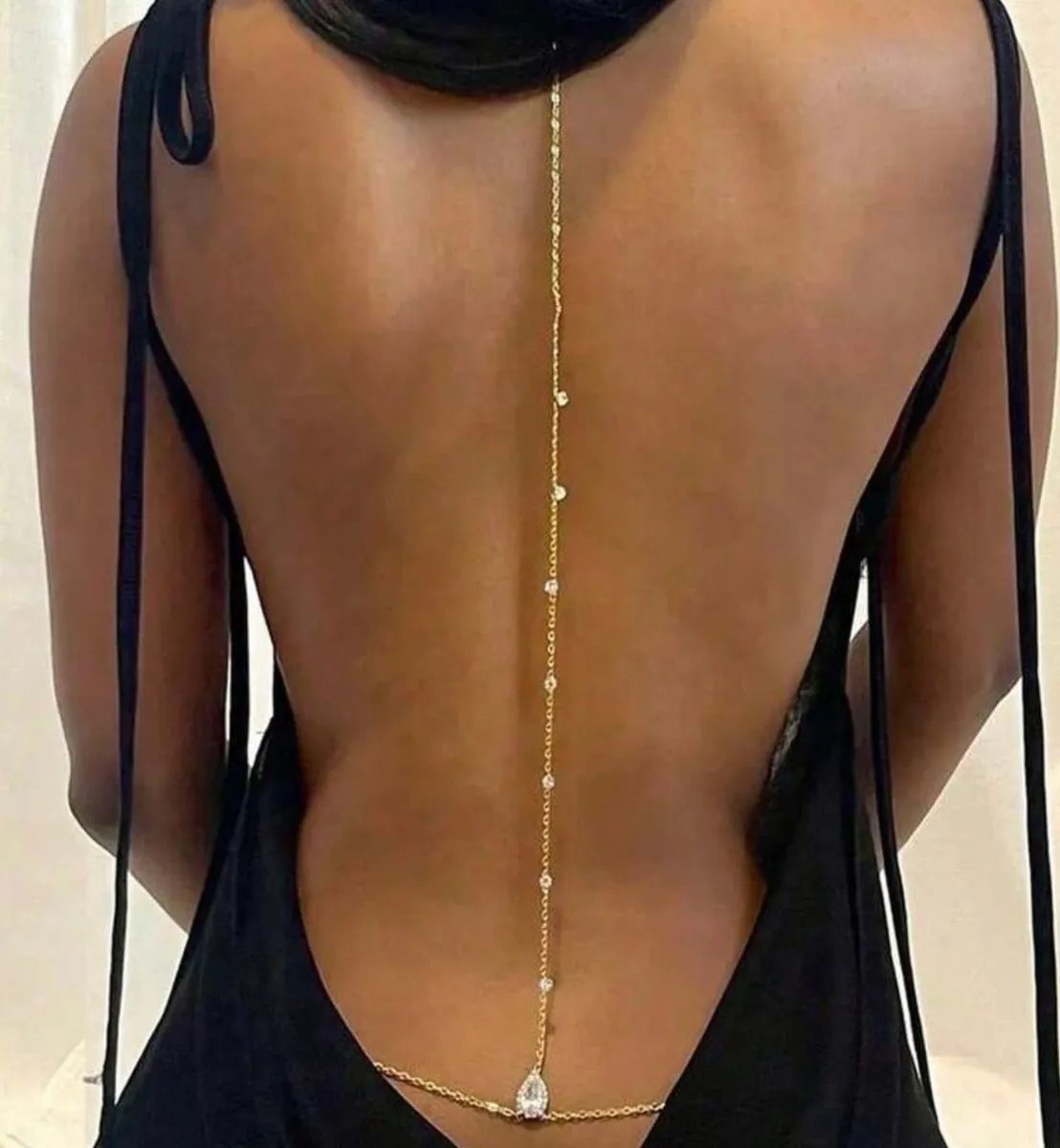 Raindrop Chain Backless Necklace