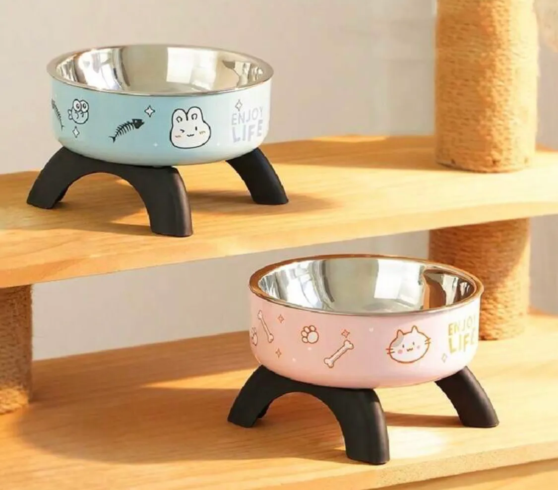 Stainless Steel Elevated Pet Bowl