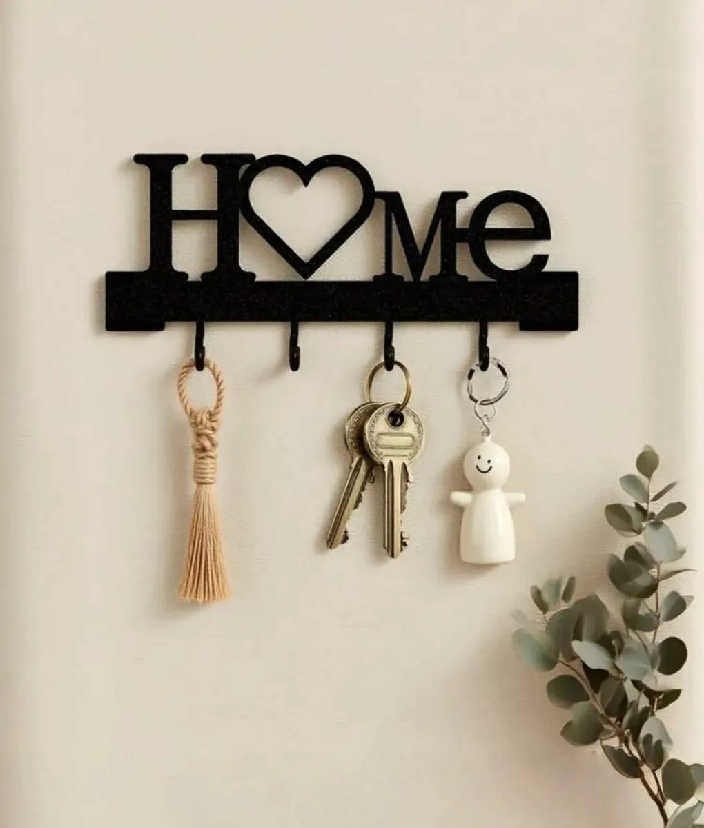 Metal key hook “Home”